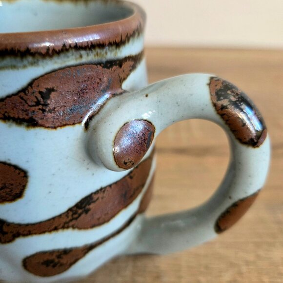 Vintage 70s Takahashi Cat Coffee Stoneware mug Hand Crafted in Japan. - Picture 4 of 6